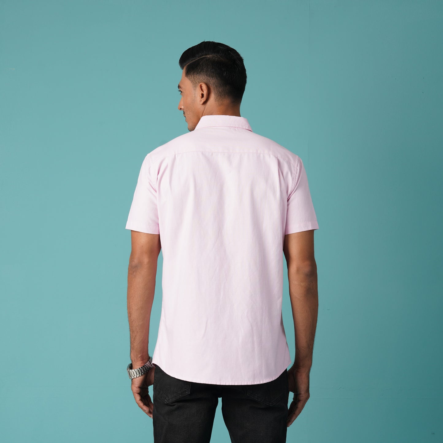 Mens Pink Short Sleeve Shirt