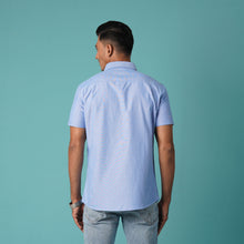 Load image into Gallery viewer, Men&#39;s Blue Short Sleeve Shirt
