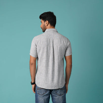 Mens S/S Shirt-Black/White