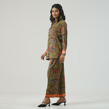 Womens Olive Co-ord Set