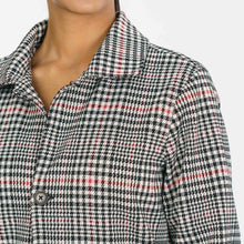 Load image into Gallery viewer, Womens Cream &amp; Black Check Trench Coat
