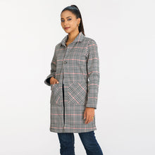 Load image into Gallery viewer, Womens Cream &amp; Black Check Trench Coat
