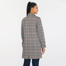 Load image into Gallery viewer, Womens Cream &amp; Black Check Trench Coat
