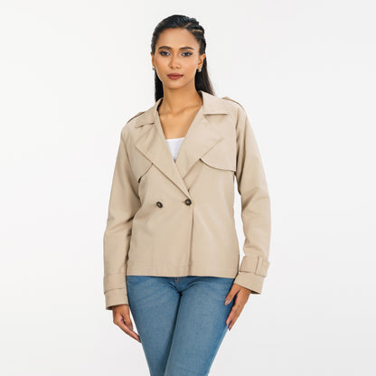 Womens Tan Trench Coat
