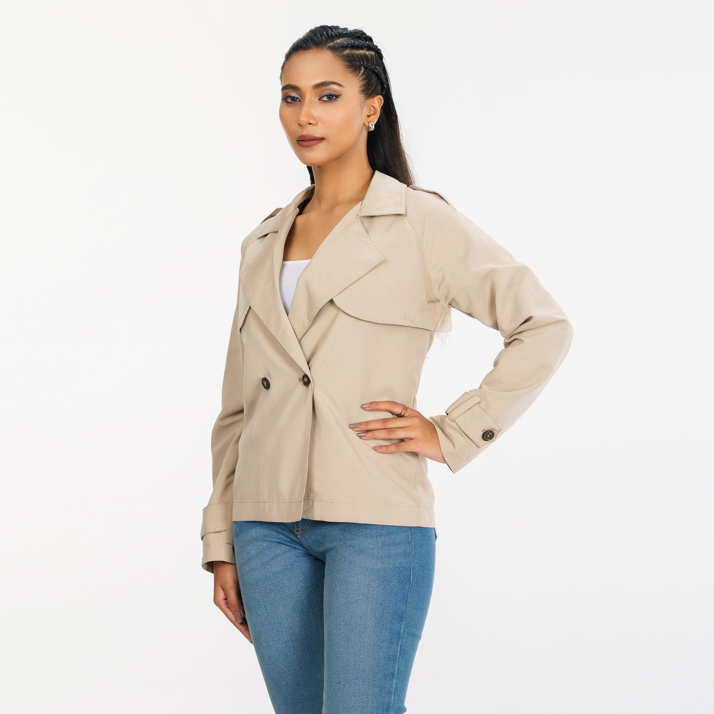 Womens Tan Trench Coat