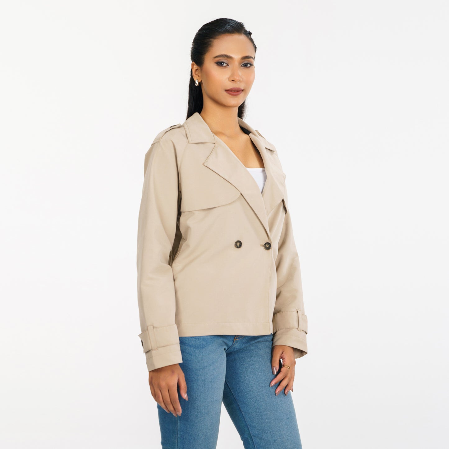 Womens Tan Trench Coat