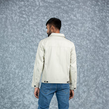 Load image into Gallery viewer, MENS TWILL JACKET- IVORY
