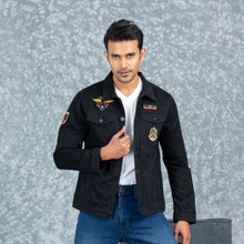 Load image into Gallery viewer, MENS TWILL JACKET- BLACK
