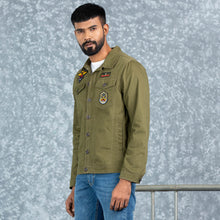 Load image into Gallery viewer, MENS TWILL JACKET- OLIVE
