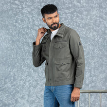 Load image into Gallery viewer, MENS TWILL JACKET- GRAY
