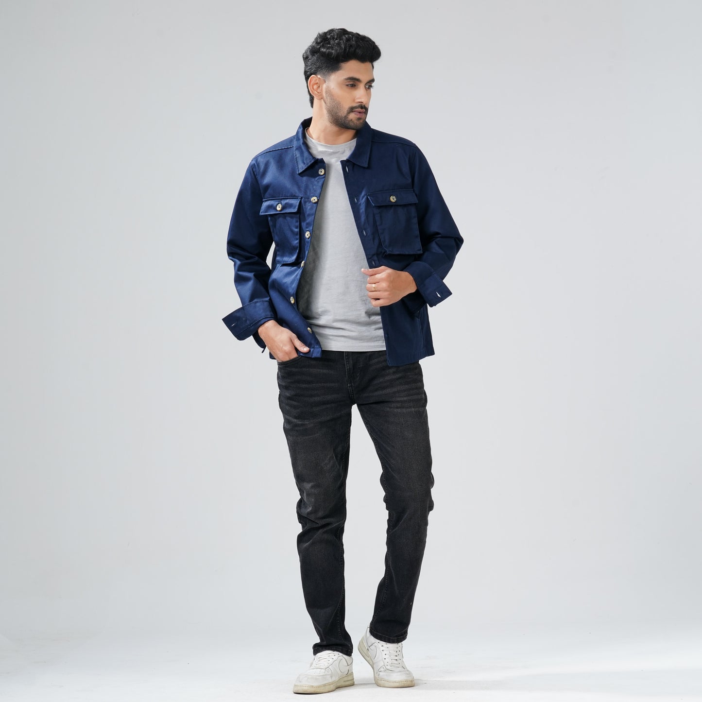 Men's Navy Twill Jacket