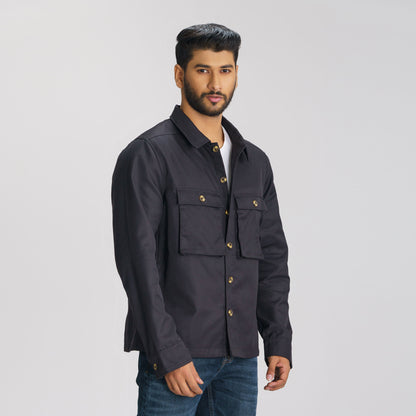 Mens Black Twill Jacket