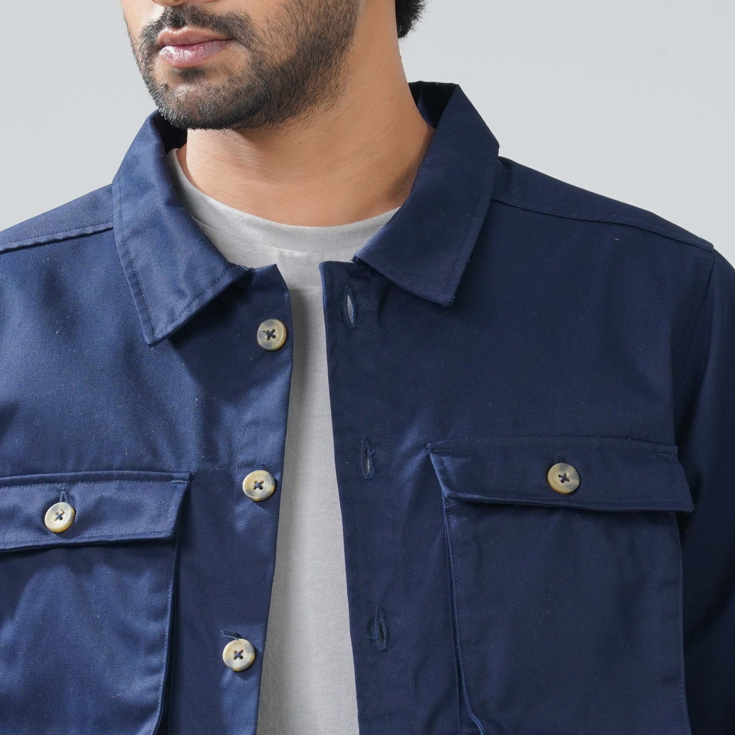Men's Navy Twill Jacket