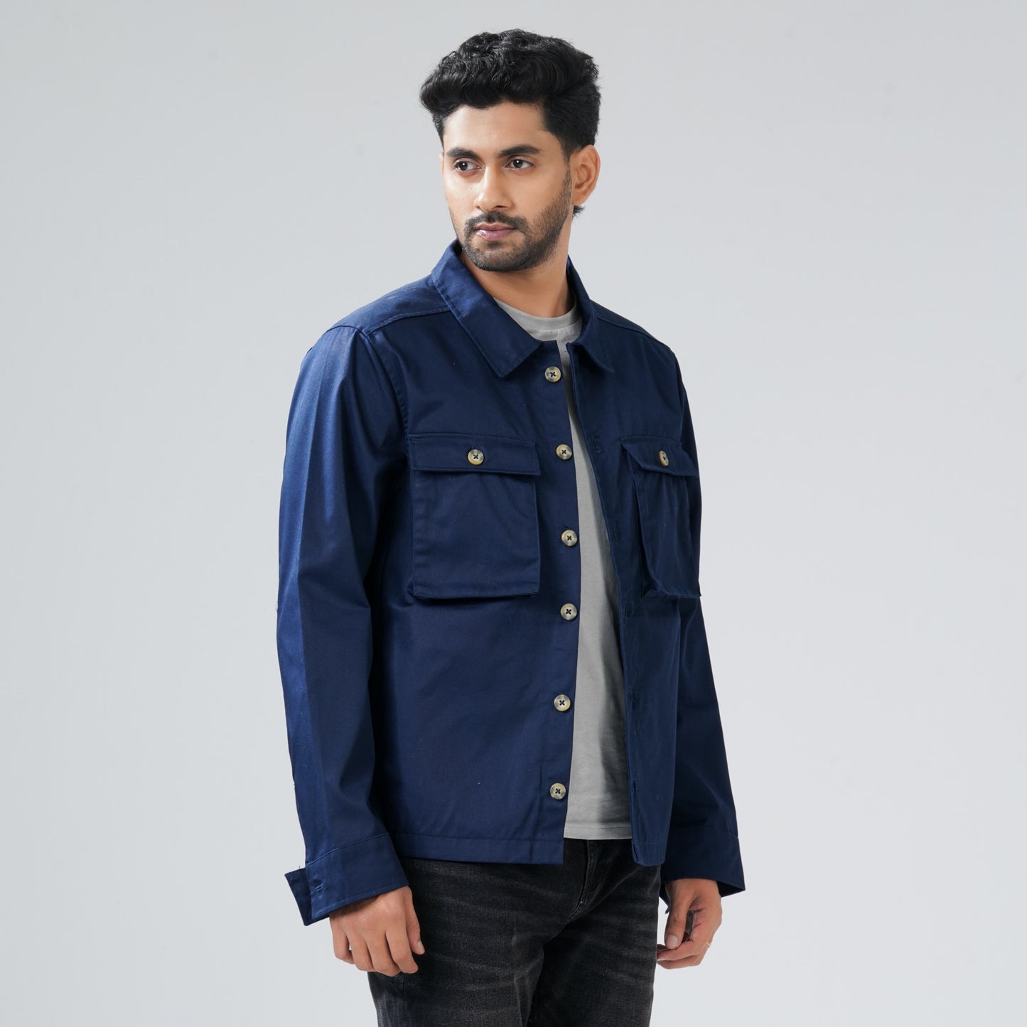 Men's Navy Twill Jacket