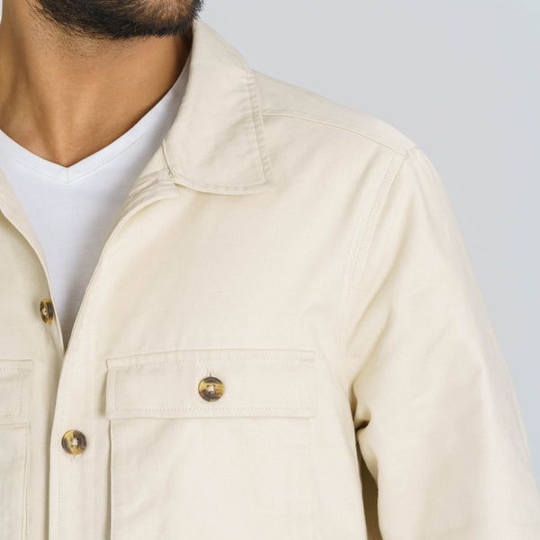 Mens Ivory Twill Jacket