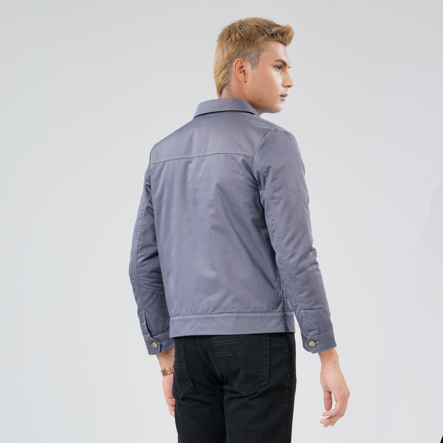 Mens Grey Twill Jacket