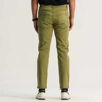Mens  Olive Twill Pant