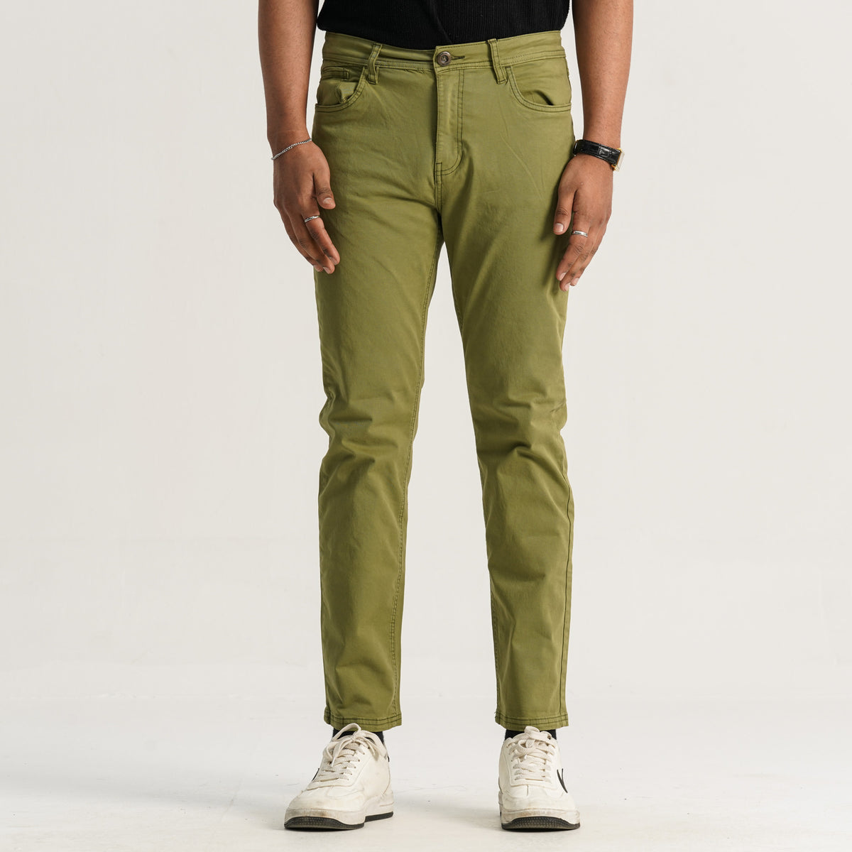 Mens  Olive Twill Pant