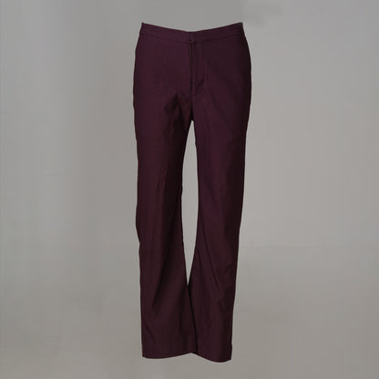 Womens Maroon Twill Pant