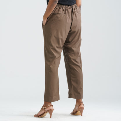 Women’s Brown Twill Formal Pant