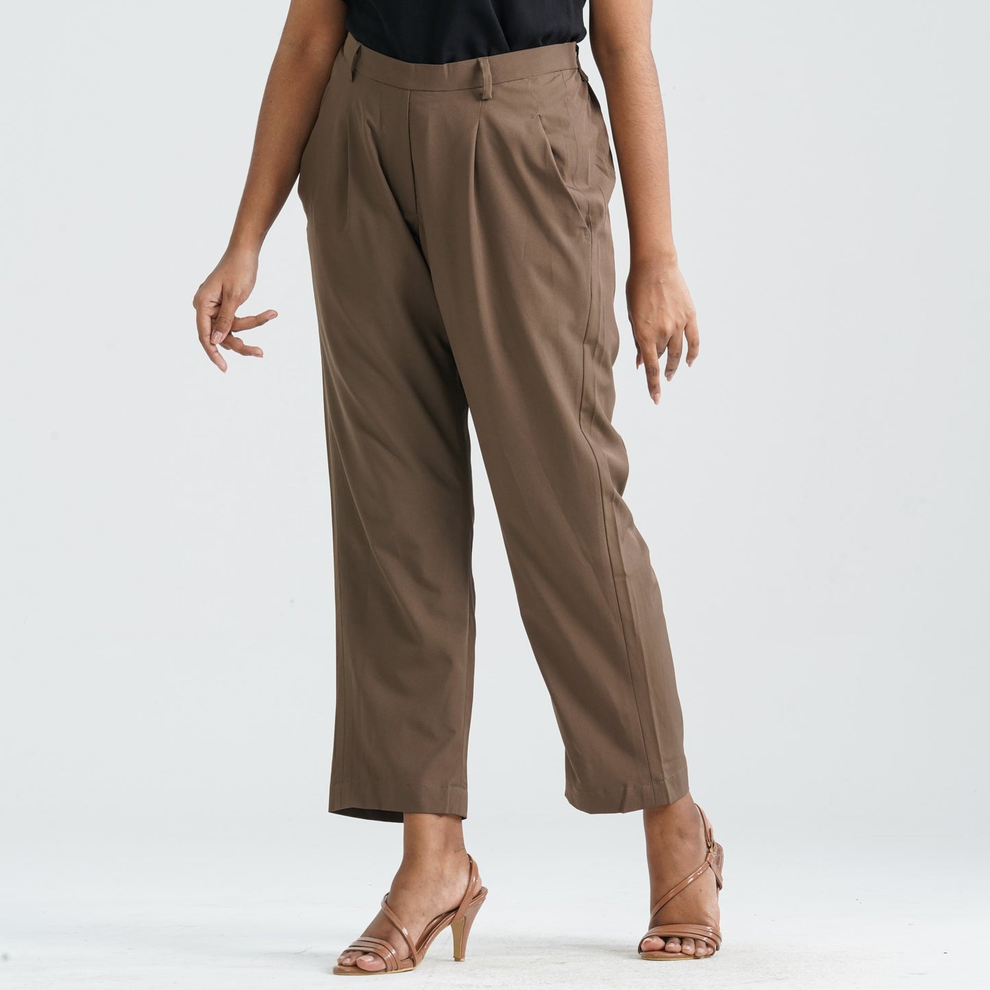 Women’s Brown Twill Formal Pant