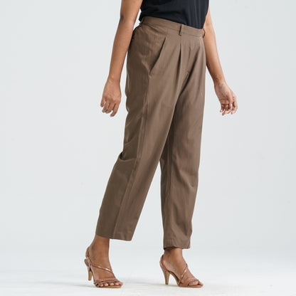 Women’s Brown Twill Formal Pant