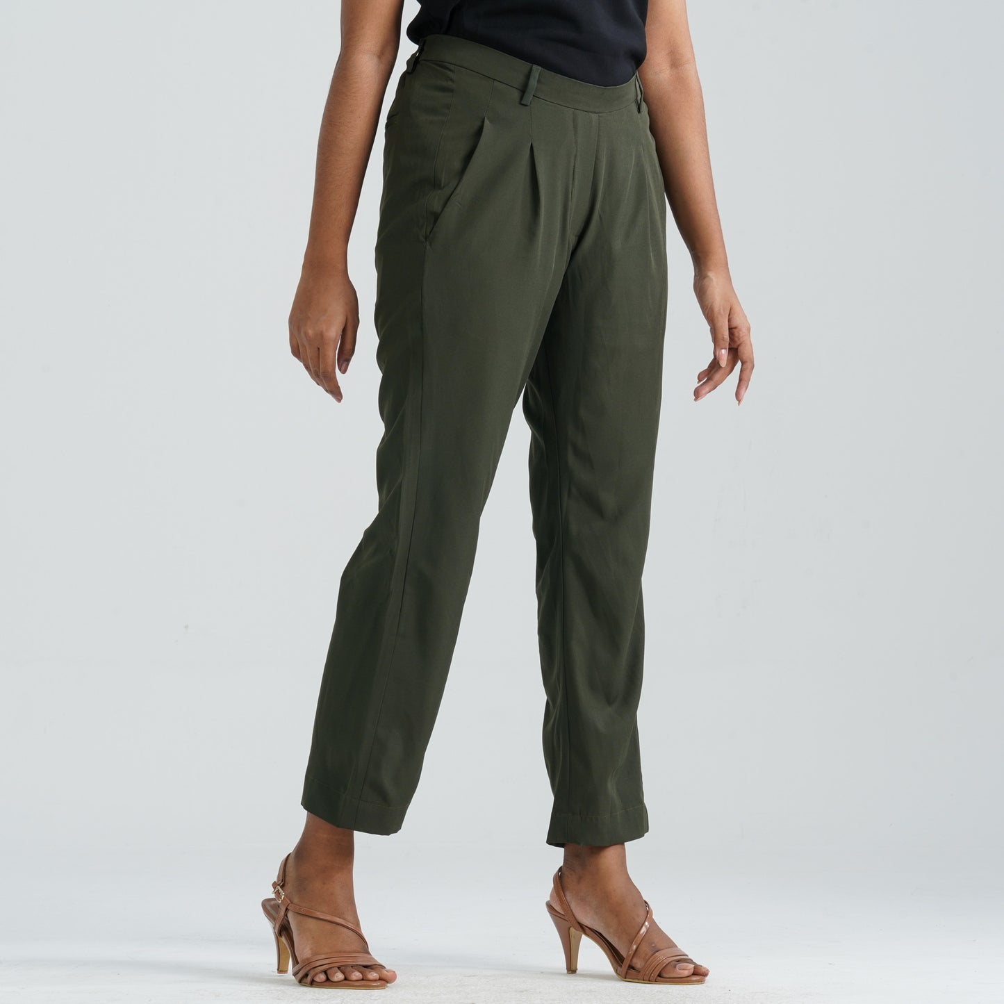 Women’s Olive Twill Formal Pant