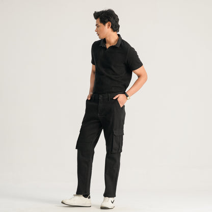 Mens Black Twill Pant