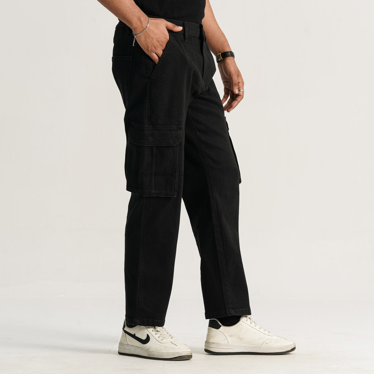 Mens Black Twill Pant