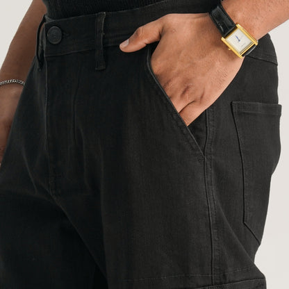 Mens Black Twill Pant