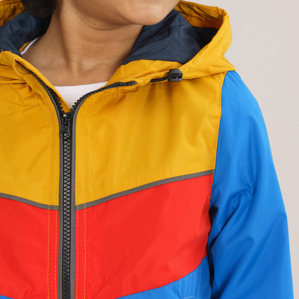 Boys Navy & Yellow Windbreaker