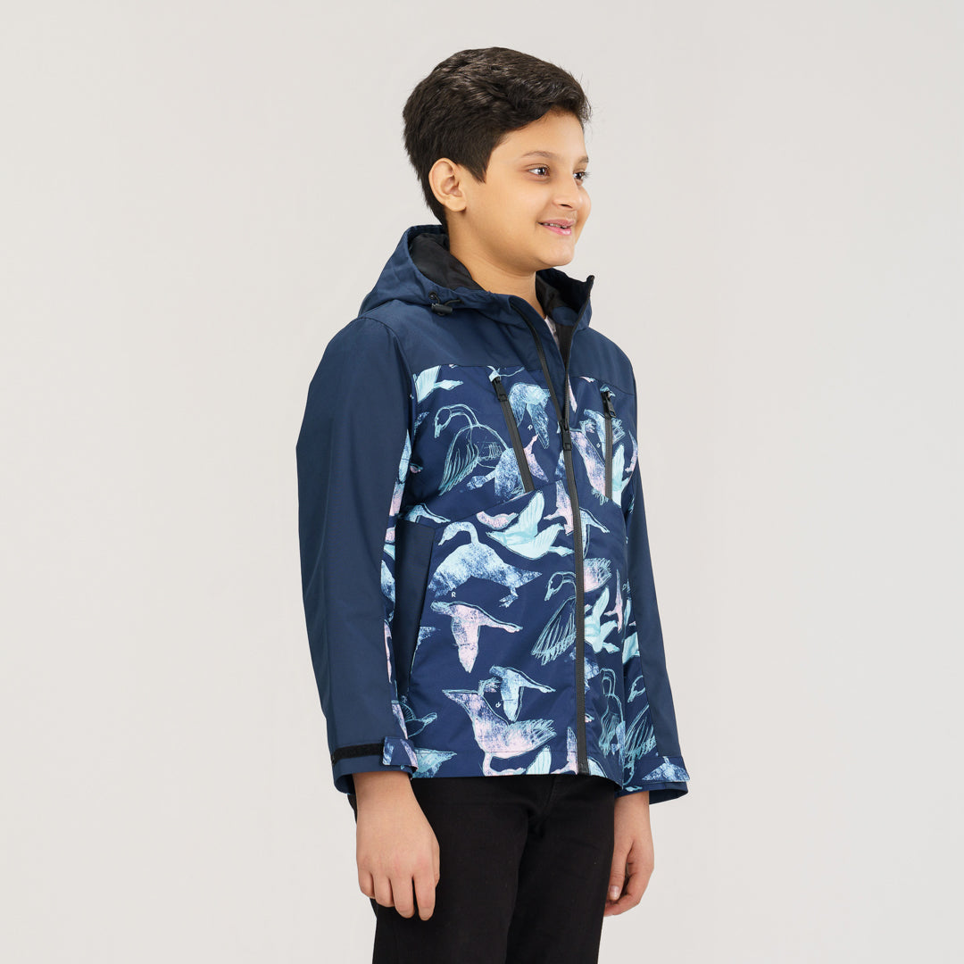 Boys Navy Windbreaker