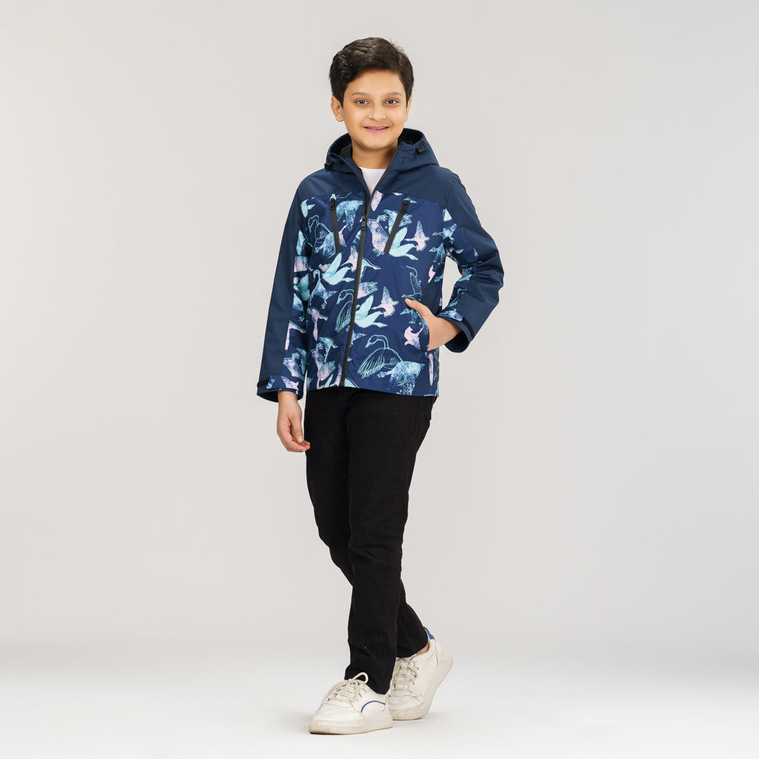 Boys Navy Windbreaker