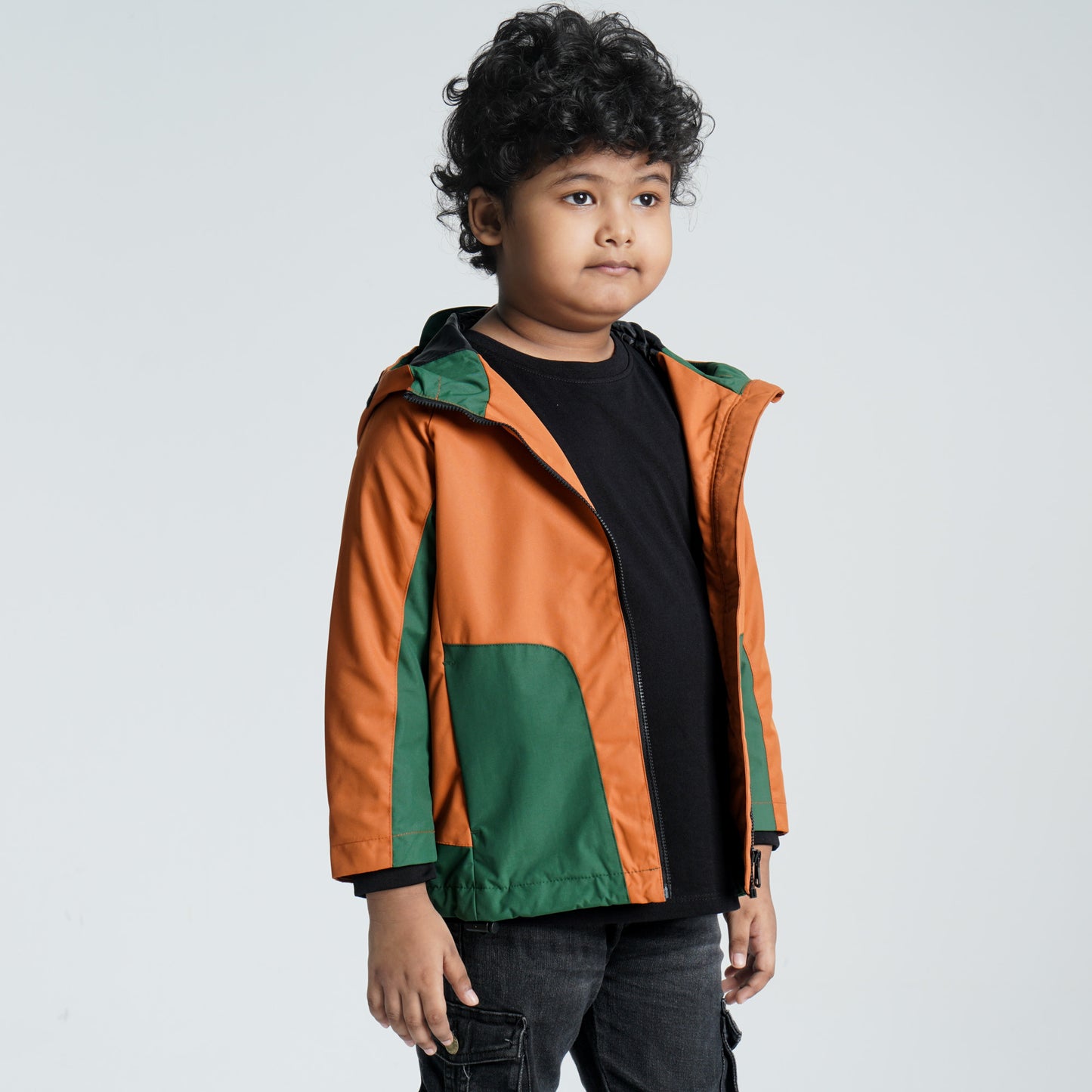 Baby Boys Brown & Green Windbreaker
