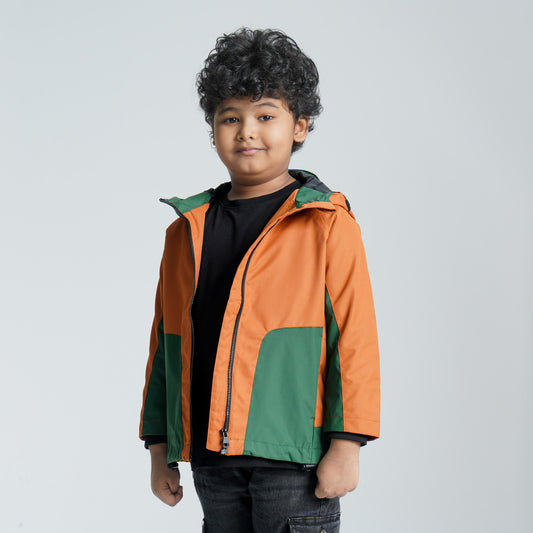 Baby Boys Brown & Green Windbreaker
