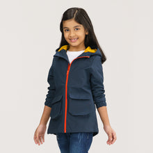 Load image into Gallery viewer, Girls Windbreaker-Navy Blue-1
