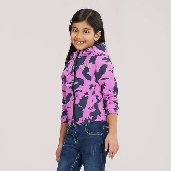 Girls Radiant Purple Windbreaker