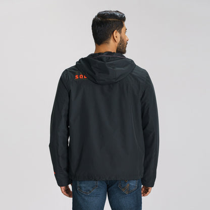 Mens Black Windbreaker