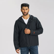 Load image into Gallery viewer, Mens Black Windbreaker
