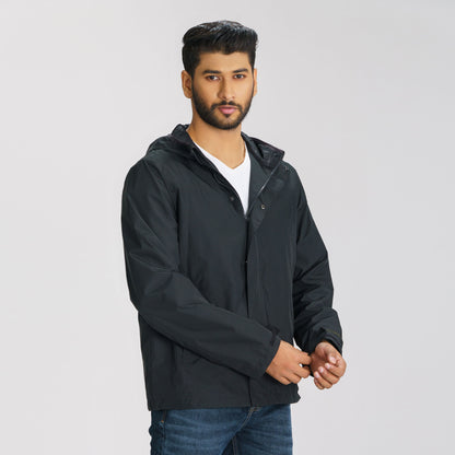 Mens Black Windbreaker