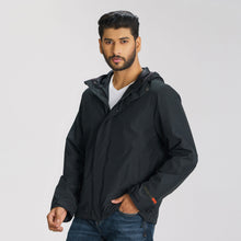 Load image into Gallery viewer, Mens Black Windbreaker
