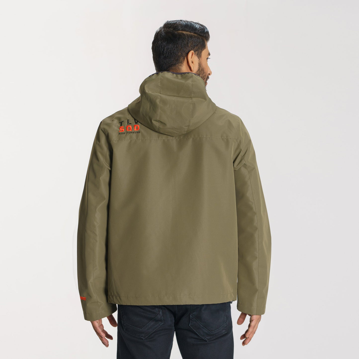 Mens Olive Windbreaker