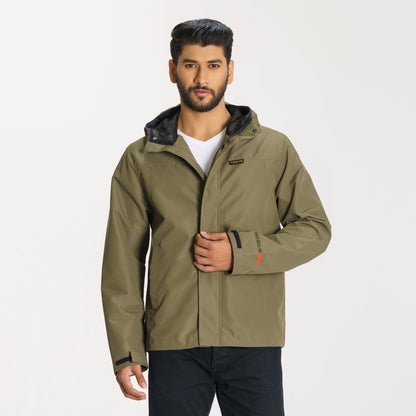 Mens Olive Windbreaker