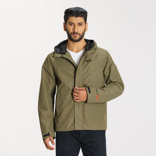 Mens Olive Windbreaker