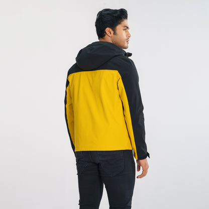 Mens Yellow & Black Windbreaker
