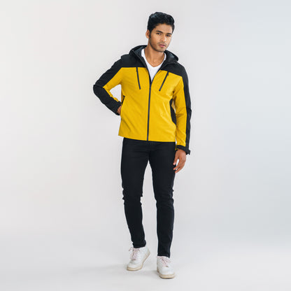 Mens Yellow & Black Windbreaker