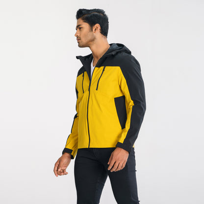 Mens Yellow & Black Windbreaker