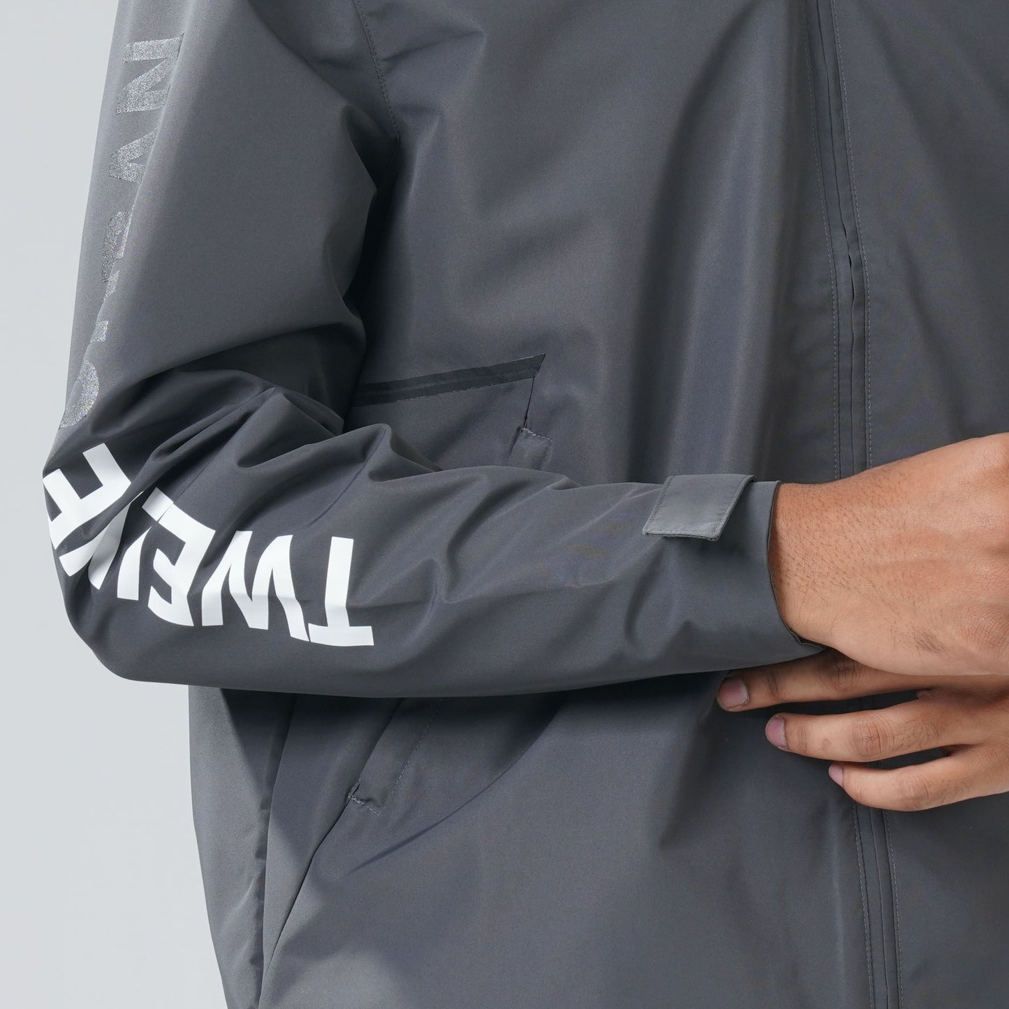 Mens Gray Asphalt Windbreaker