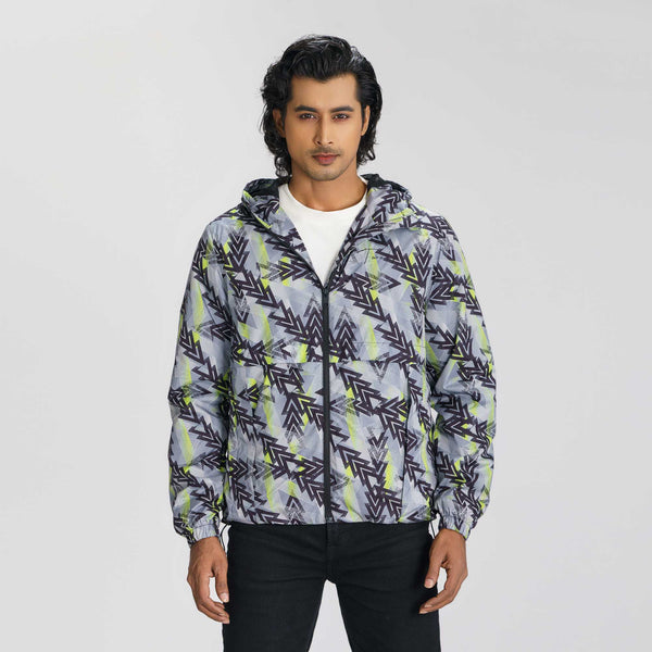 Mens Light Gray Windbreaker