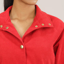 Load image into Gallery viewer, Womens Red Windbreaker
